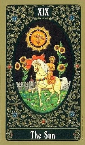 The Sun - Russian Tarot of St. Petersburg - Tarot Deck by Yury Shakov