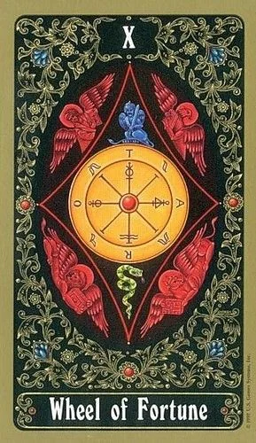 Wheel of Fortune - Russian Tarot of St. Petersburg - Tarot Deck by Yury Shakov