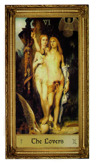 The Lovers card from the Sacred Art Tarot deck by André St. Dryden