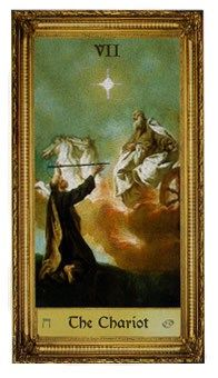 The Chariot card from the Sacred Art Tarot deck by André St. Dryden
