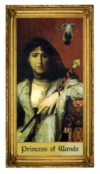 Princess of Wands card from the Sacred Art Tarot deck by André St. Dryden
