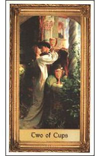 Two of Cups card from the Sacred Art Tarot deck by André St. Dryden