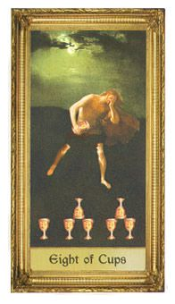 Eight of Cups card from the Sacred Art Tarot deck by André St. Dryden