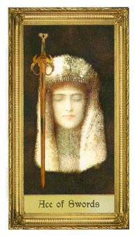 Ace of Swords card from the Sacred Art Tarot deck by André St. Dryden
