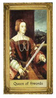 Queen of Swords card from the Sacred Art Tarot deck by André St. Dryden