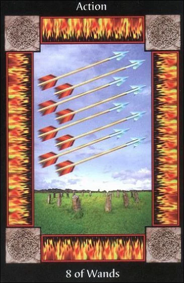 8 of Wands - Sacred Circle Tarot - Paul Mason