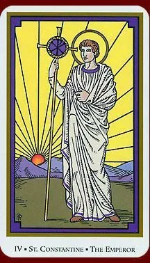 The Emperor card from the Saints Tarot deck