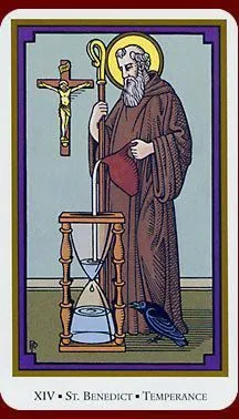 Temperance card from the Saints Tarot deck