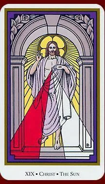 The Sun card from the Saints Tarot deck