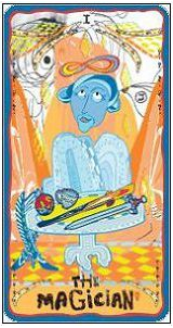The Magician card from the Sakki-Sakki Tarot deck by Monicka Clio Sakki
