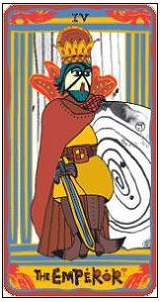 The Emperor card from the Sakki-Sakki Tarot deck by Monicka Clio Sakki