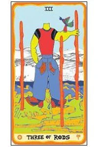 Three of Rods - Sakki-Sakki Tarot - Monicka Clio Sakki