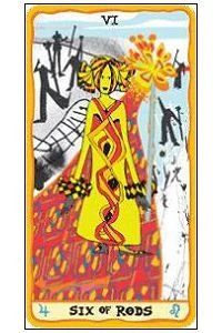 Six of Rods - Sakki-Sakki Tarot - Monicka Clio Sakki