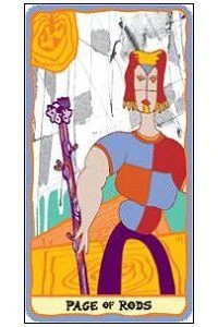 Page of Rods - Sakki-Sakki Tarot - Monicka Clio Sakki