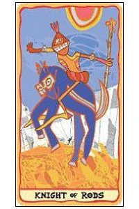Knight of Rods - Sakki-Sakki Tarot - Monicka Clio Sakki