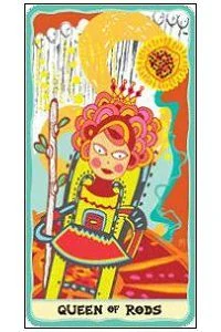Queen of Rods - Sakki-Sakki Tarot - Monicka Clio Sakki
