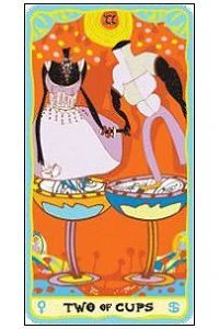 Two of Cups - Sakki-Sakki Tarot - Monicka Clio Sakki