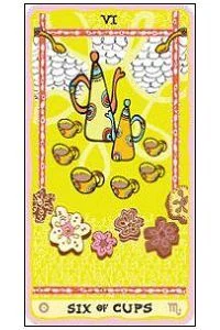 Six of Cups - Sakki-Sakki Tarot - Monicka Clio Sakki
