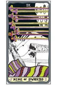 Nine of Swords - Sakki-Sakki Tarot - Monicka Clio Sakki