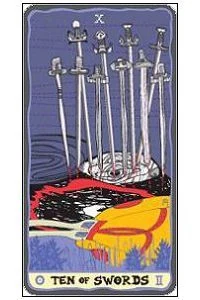 Ten of Swords - Sakki-Sakki Tarot - Monicka Clio Sakki
