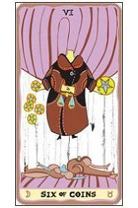 Six of Coins - Sakki-Sakki Tarot - Monicka Clio Sakki