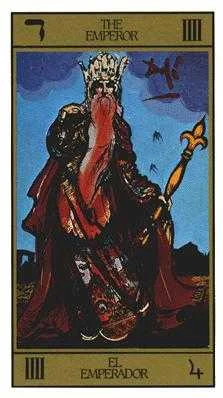 The Emperor card from the Salvador Dali Tarot deck