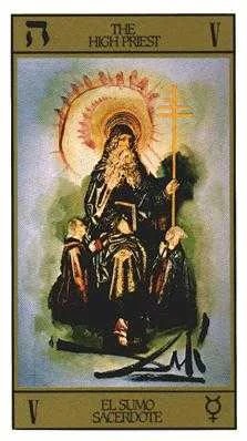 The Hierophant card from the Salvador Dali Tarot deck