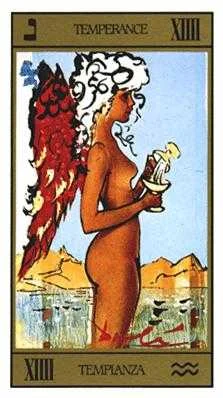Temperance card from the Salvador Dali Tarot deck