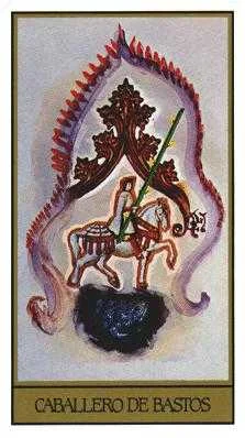 Knight of Wands card from the Salvador Dali Tarot deck