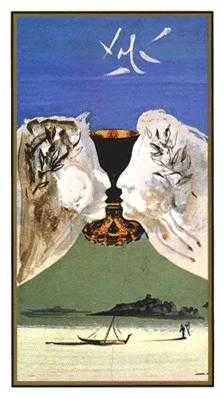 Ace of Cups card from the Salvador Dali Tarot deck