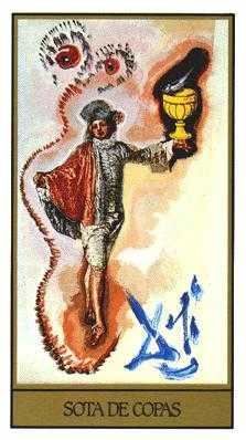 Page of Cups card from the Salvador Dali Tarot deck