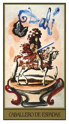 Knight of Swords card from the Salvador Dali Tarot deck