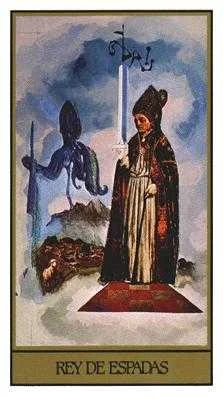 King of Swords card from the Salvador Dali Tarot deck