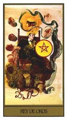 King of Coins card from the Salvador Dali Tarot deck