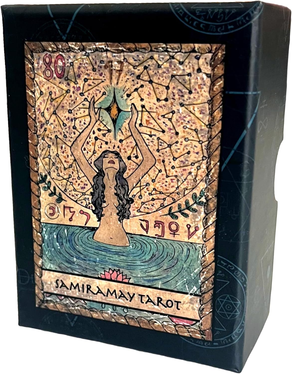 Samiramay Tarot box with The Star artwork, from the linked Vieux Monde Express product photographs