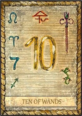 10 of Wands - Samiramay Tarot - Vera Petruk