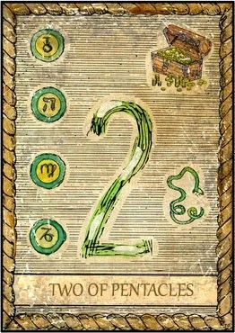 2 of Pentacles - Samiramay Tarot - Vera Petruk