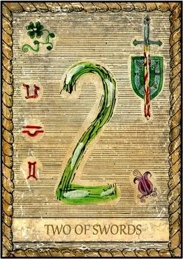 2 of Swords - Samiramay Tarot - Vera Petruk