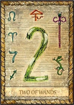 2 of Wands - Samiramay Tarot - Vera Petruk