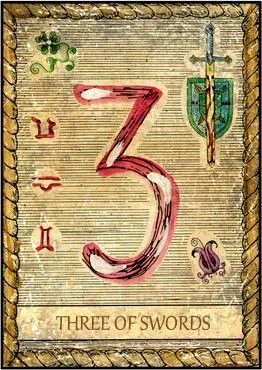 3 of Swords - Samiramay Tarot - Vera Petruk