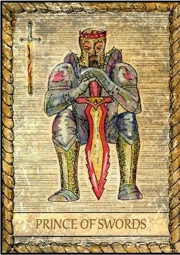 Prince of Swords - Samiramay Tarot - Vera Petruk