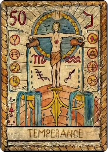 Temperance card from the Samiramay Tarot deck