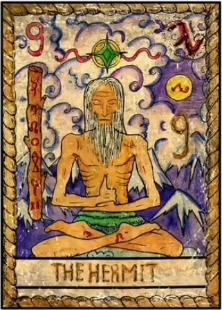 The Hermit card from the Samiramay Tarot deck