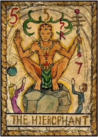 The Hierophant card from the Samiramay Tarot deck