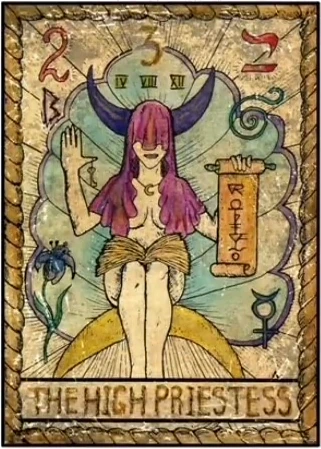 The High Priestess card from the Samiramay Tarot deck
