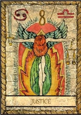 Justice card from the Samiramay Tarot deck