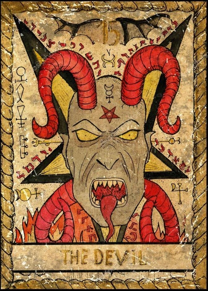 The Devil card from the Samiramay Tarot deck