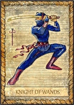 Knight of Wands card from the Samiramay Tarot deck