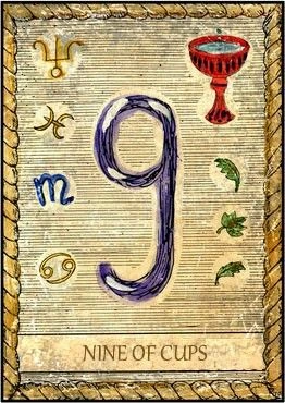 9 of Cups card from the Samiramay Tarot deck