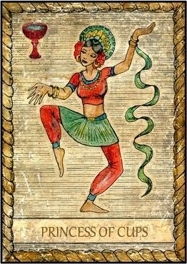 Princess of Cups card from the Samiramay Tarot deck
